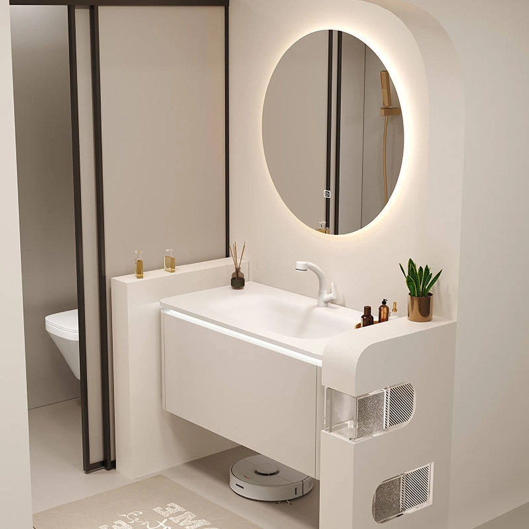 کابینت شناور دیواری لوکس حمام روشویی هتل مدرن کابینت حمام سینک یک نفره مرمر