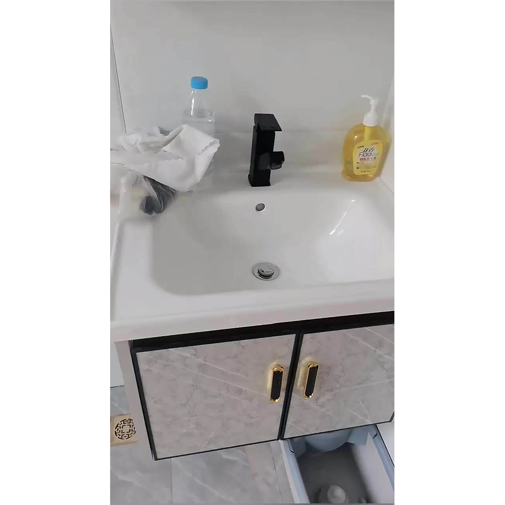 کابینت مدرن گوشه ای ضد آب حمام مینی کابینت حمام چوب جامد