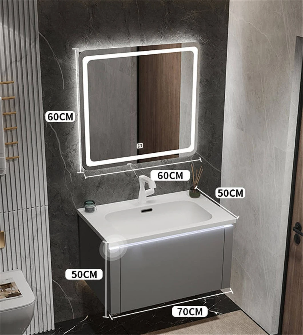 کابینت سینک حمام لولایی از جنس استیل ضد زنگ مدرن کابینت حمام سفید روشویی با کابینت آینه