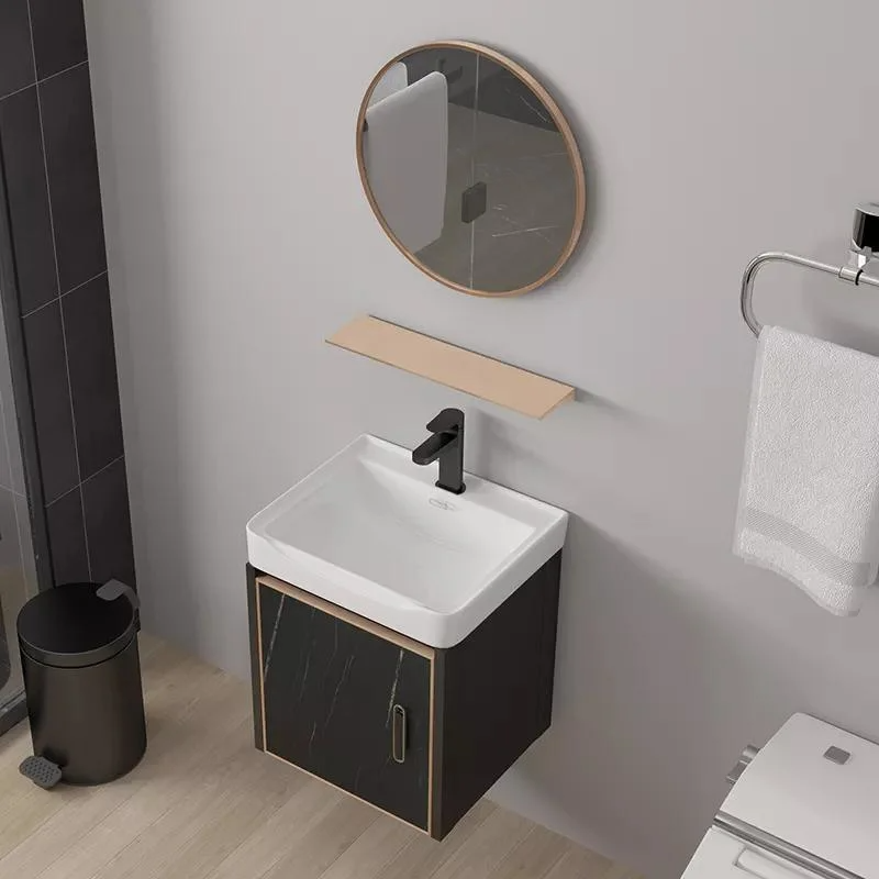کابینت آلومینیومی دیواری آینه مدرن ضد آب ست روشویی کوچک روشویی حمام با سینک