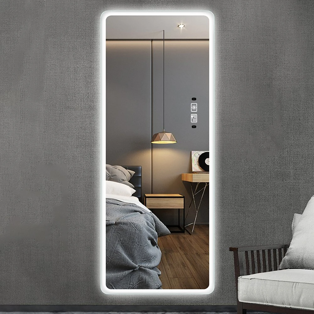 آینه تمام قد با کیفیت بالا با آینه حمام با نور پس زمینه LED آینه اتاق رختکن
