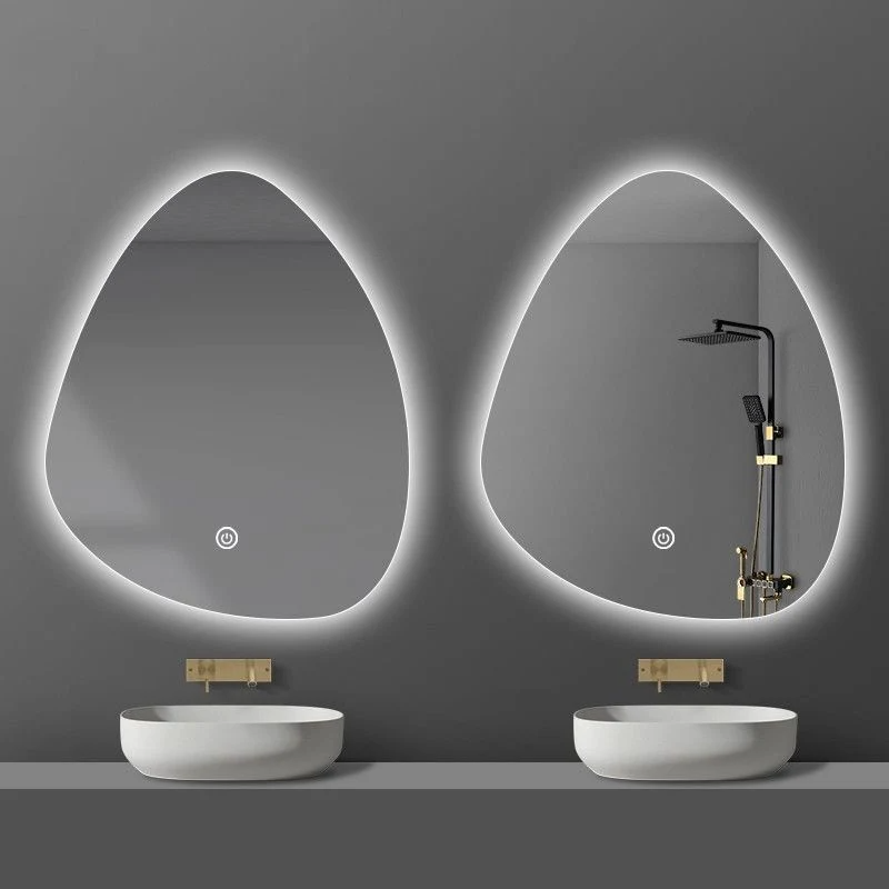 نورپردازی سفارشی نامنظم آینه حمام حمام دیواری حمام ویژه آینه LED هوشمند Vanity