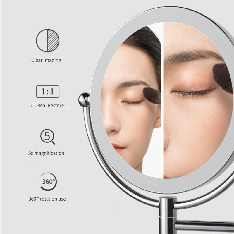 آینه آرایشی LED چراغدار پایه دیواری آینه روشویی LED روشنایی LED روشنایی حمام