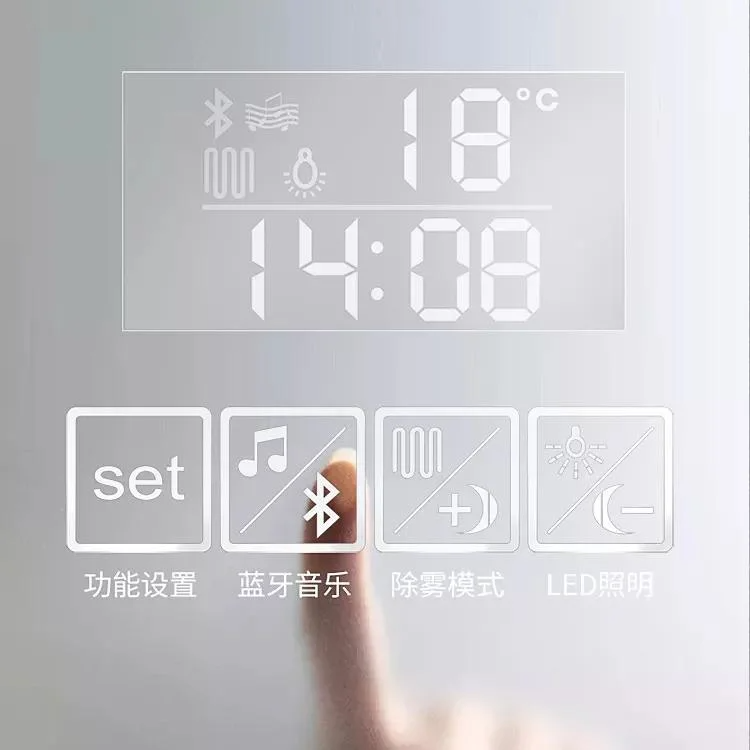 آینه LED هوشمند بدون قاب حمام مستطیلی