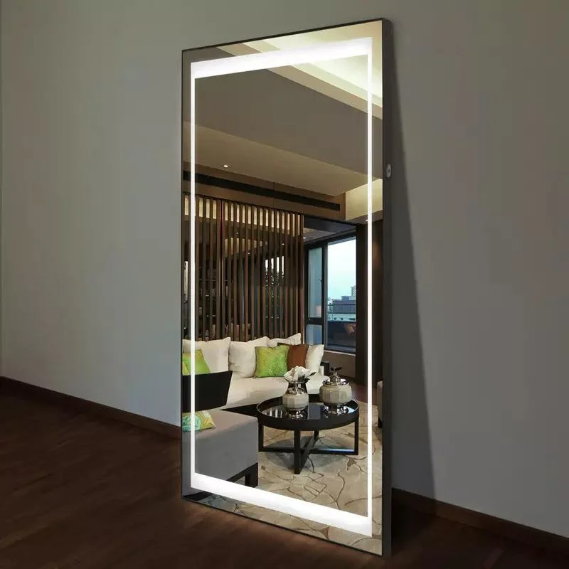 آینه LED هوشمند بدون مه نور پس زمینه تزئینات روشویی صفحه لمسی آینه حمام آینه LED