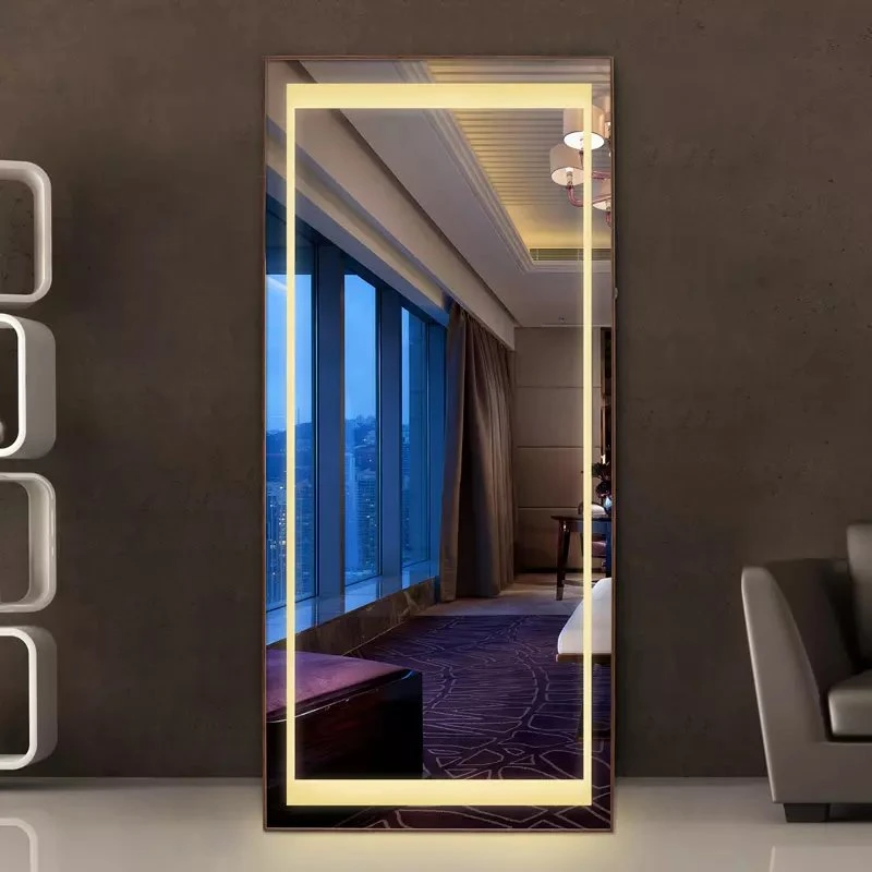آینه LED هوشمند بدون مه نور پس زمینه تزئینات روشویی صفحه لمسی آینه حمام آینه LED
